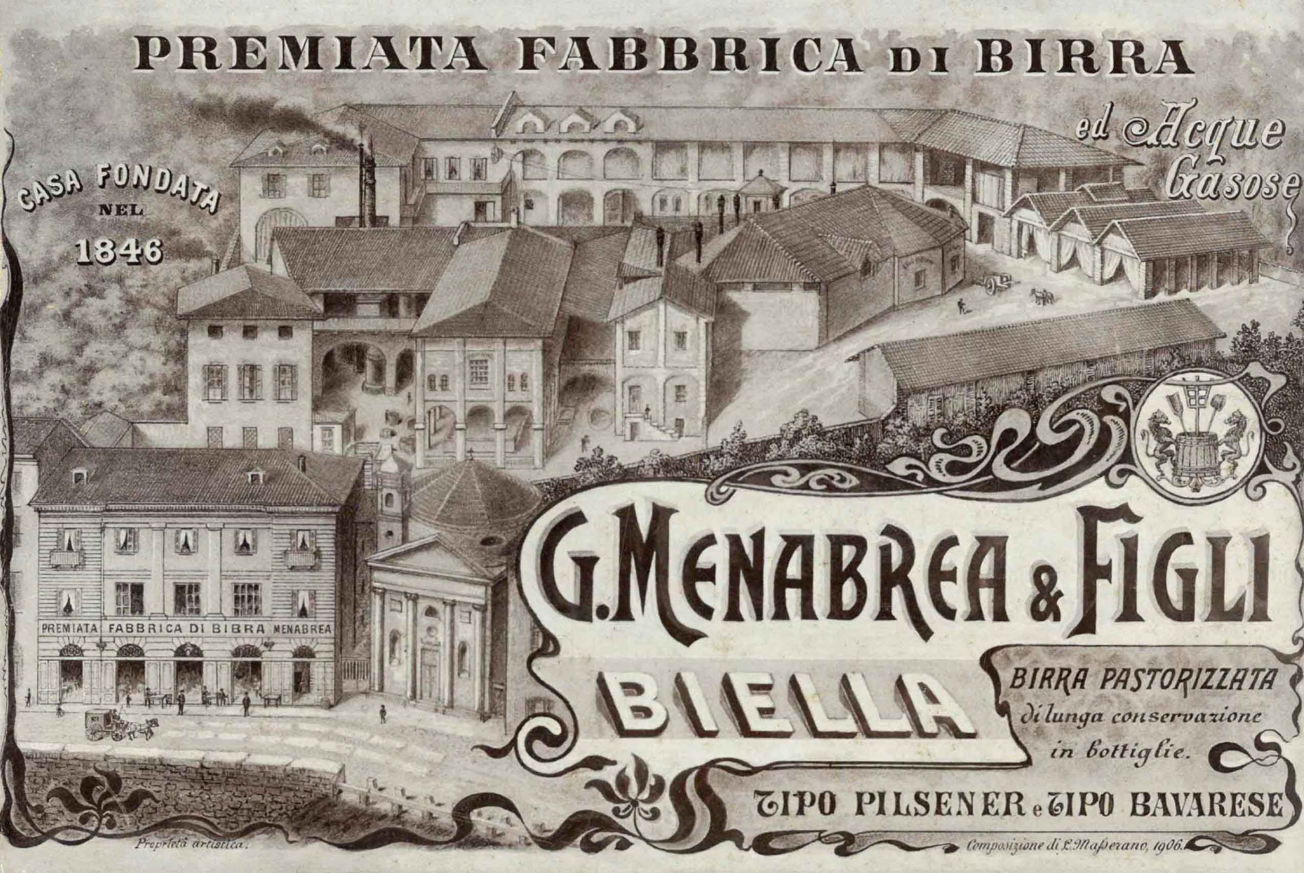 The Menabrea Brewery 1846 Historical Image 2