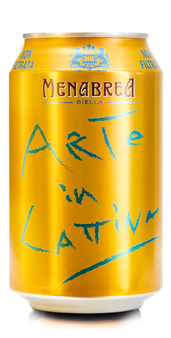 birra menabrea non filtrata art in a can
