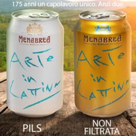 Menabrea Arte in Lattina Pils e Non Filtrata beer