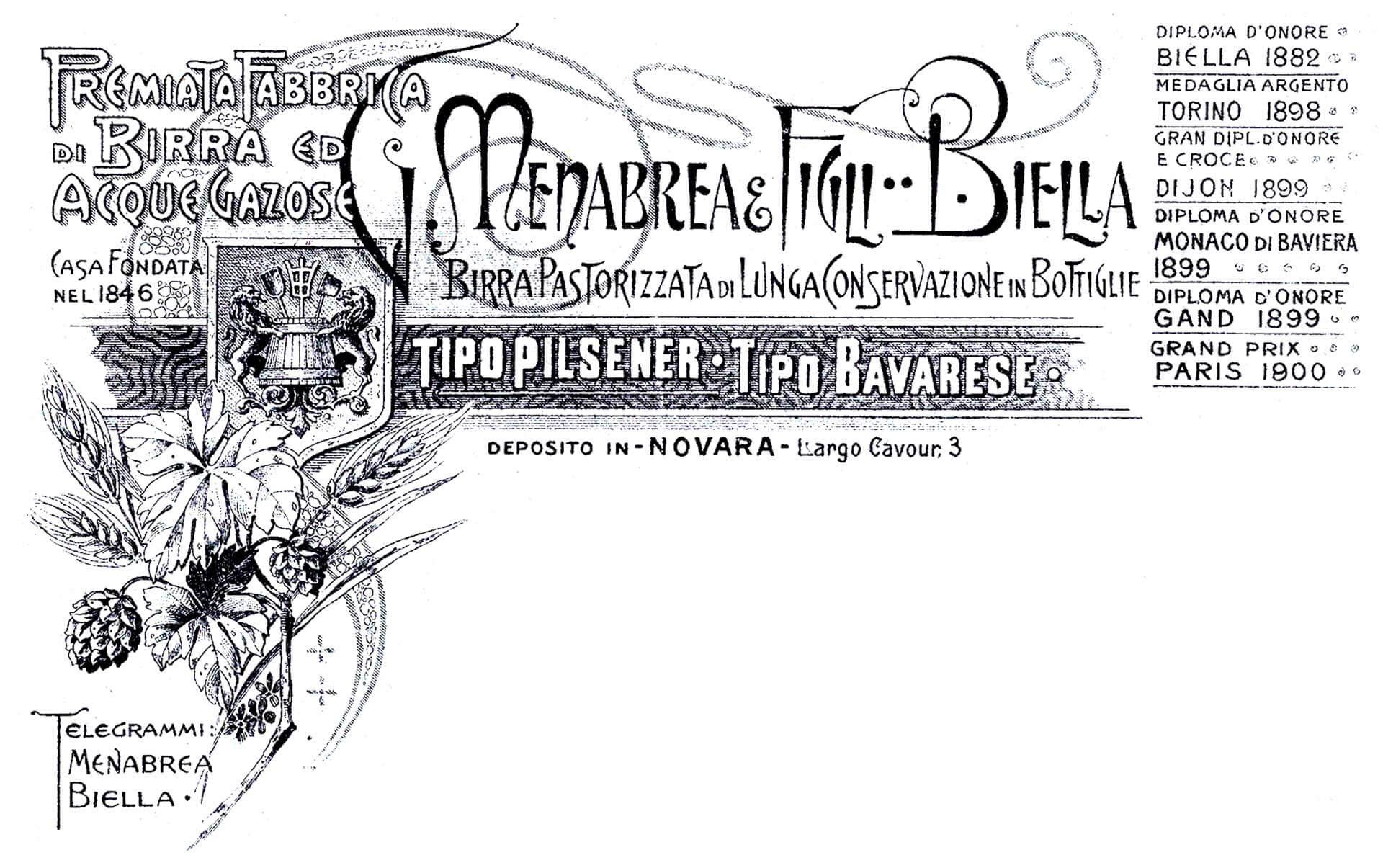 Nascita del logo Menabrea immagine 1900