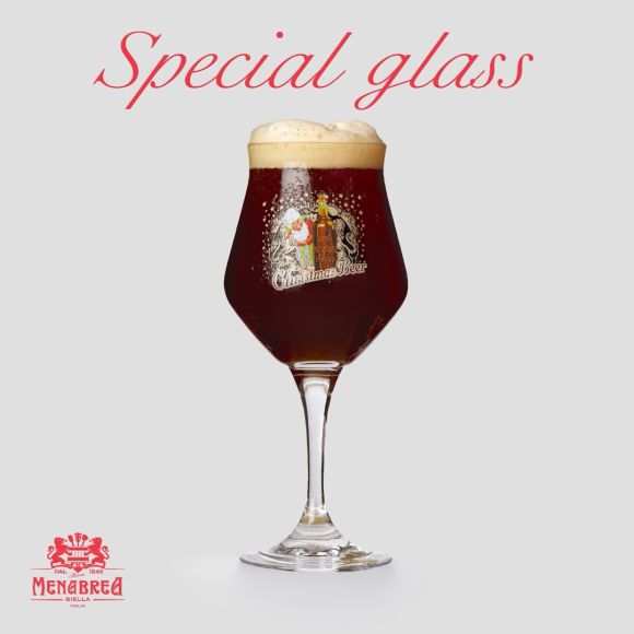 Menabrea Christmas Beer Special Glass image